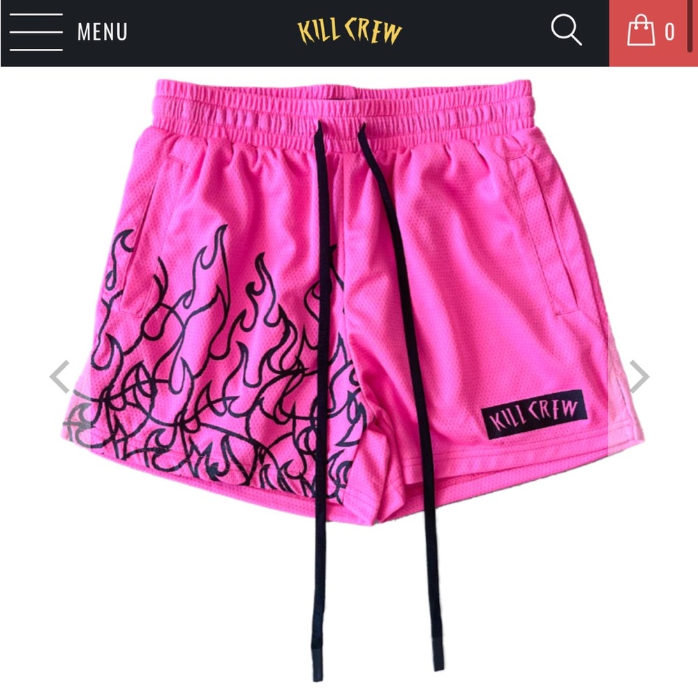 Pink Kill crew shorts size small
